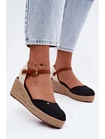 Dámske espadrilky na platforme Wrangler 20261087-25Y Black Dámske espadrilky na platforme Wrangler 20261087-25Y Black