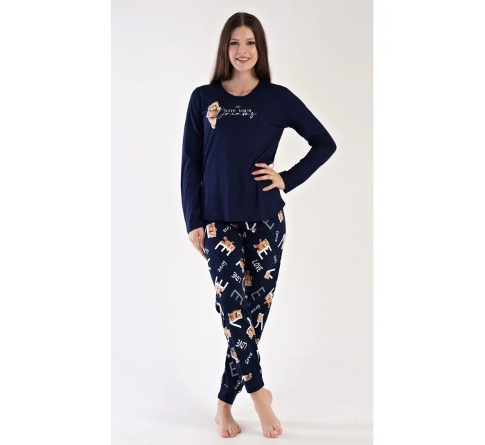 Dámské pyžamo dlouhé Méďa