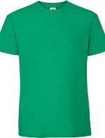 Fruit of the Loom Iconic 195 T Pánske tričko z hrubého materiálu 16.1422 kelly green