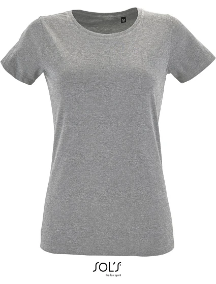 SOL'S Regent Fit Women Dámske tričko „Slim Fit“ 25.2758 sivá melírovaná