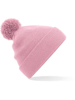 B Dětská pletená čepice s bambulí 53. pink model 22433276 - Beechfield