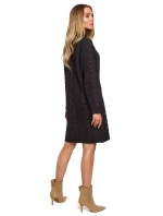 Dámske svetrové šaty s vysokým golierom M635 - Moe Dámske svetrové šaty s vysokým golierom M635 - Moe