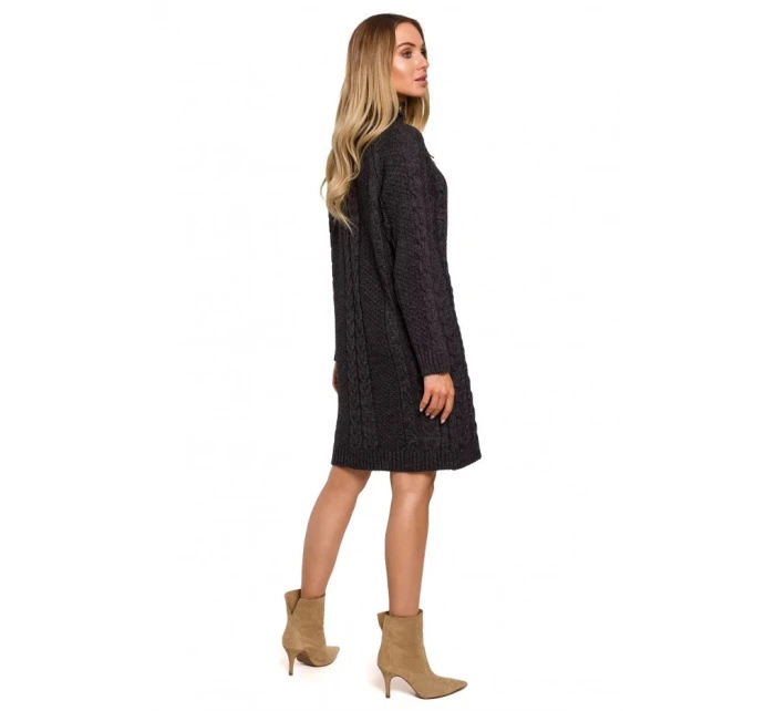 Dámske svetrové šaty s vysokým golierom M635 - Moe Dámske svetrové šaty s vysokým golierom M635 - Moe