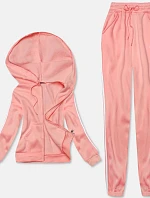 Dámska tepláková súprava - krátka mikina + nohavice svetloružová (YP-1107)