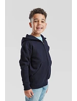 Fruit of the Loom Classic Kids Sweat Jacket Detská mikina s kapucňou 16.2045 čierna