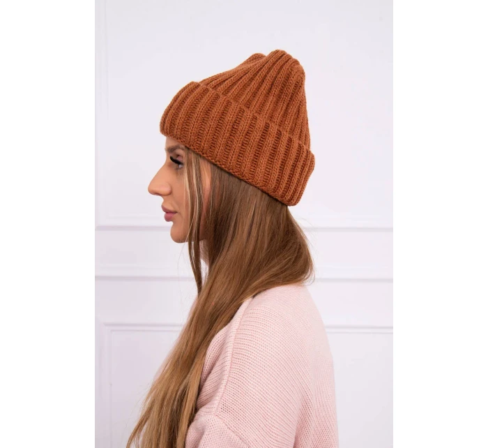 Čepice s rolováním Magda K293 camel