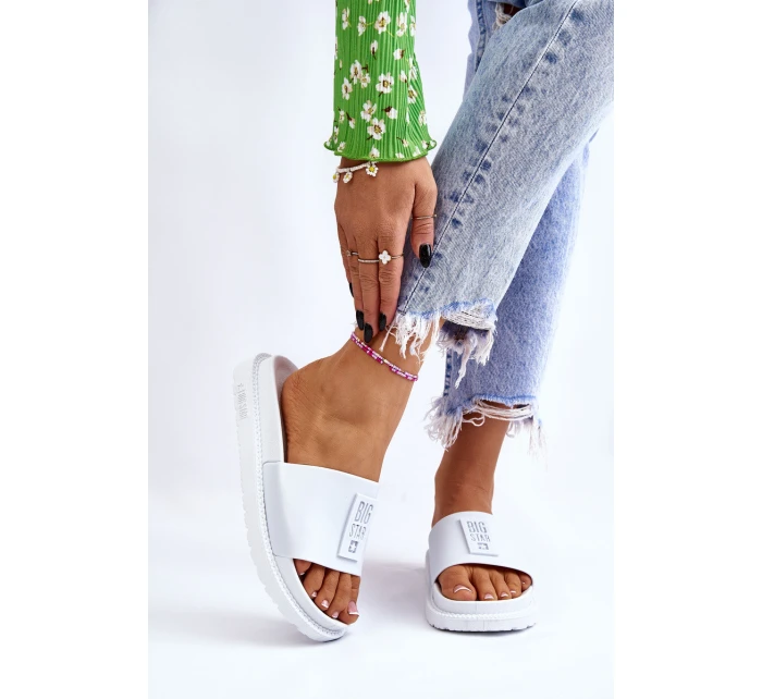 Dámské pantofle Big Star model 21609139 Bílé - Big Star Shoes Dámské pantofle Big Star model 21609139 Bílé - Big Star Shoes