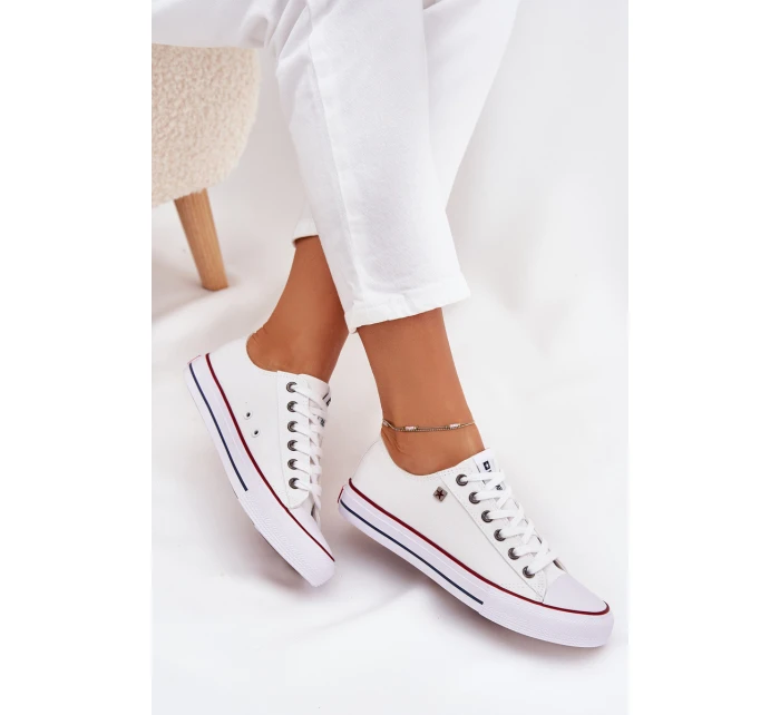 Trampki Damskie Niskie Big Star DD274A232 Białe Trampki Damskie Niskie Big Star DD274A232 Białe