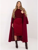 Spódnica IT SD model 21782568 bordowy - FPrice Spódnica IT SD model 21782568 bordowy - FPrice