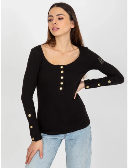 Dámská halenka TW BZ černá model 18027277 - FPrice Dámská halenka TW BZ černá model 18027277 - FPrice