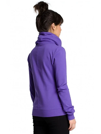 model 18001783 Mikina s kapucí na zip fialová - BeWear