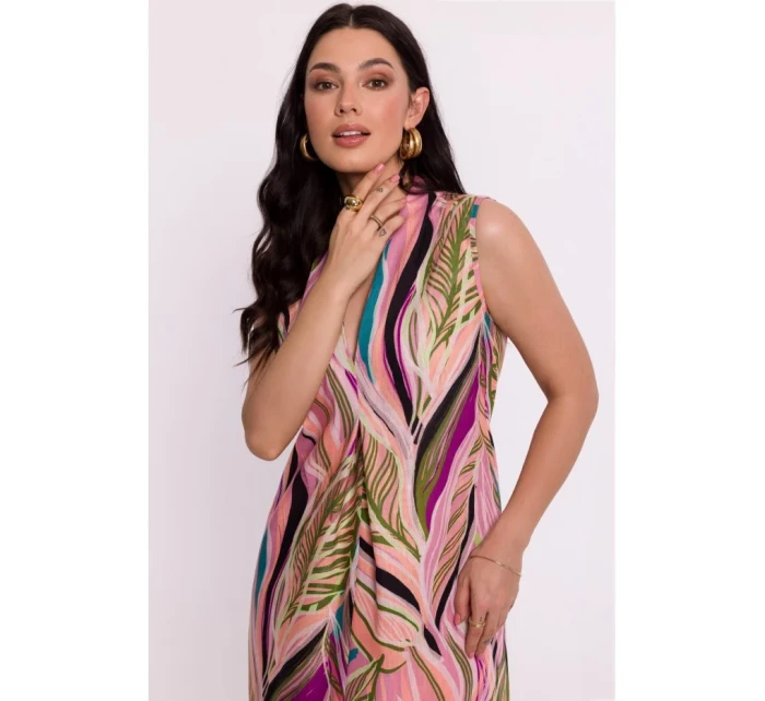 B283 Maxi šaty s potlačou - model 3