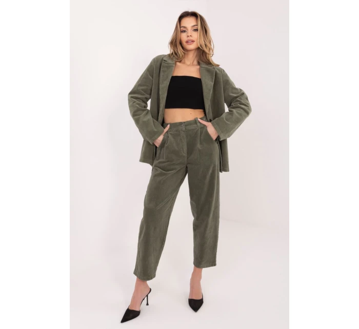 Šnúrové nohavice model 224998 Rue Paris Šnúrové nohavice model 224998 Rue Paris