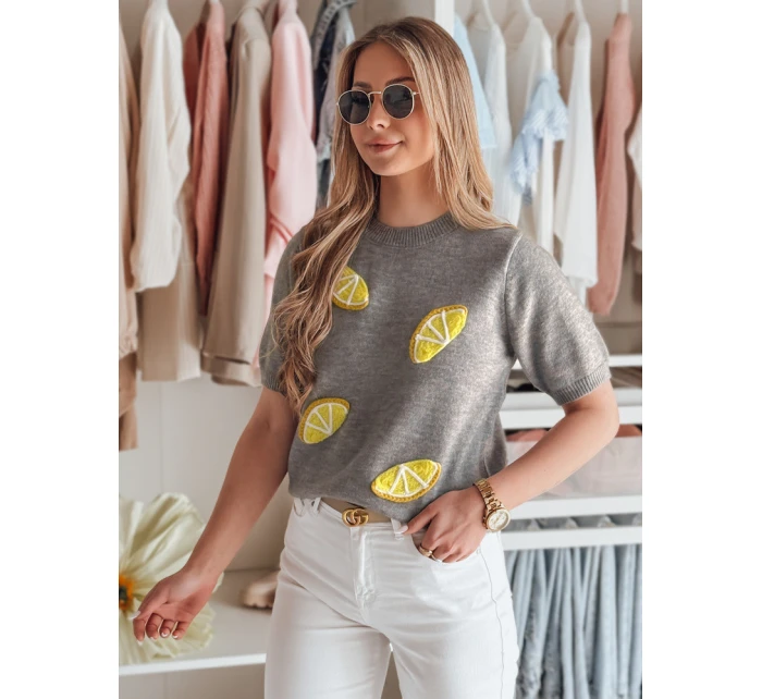 Sweter damskie oversize z  szary Dstreet model 21998220 - FashionStreet