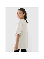 Dievčenské tričko oversize, jednofarebné, 4F 4FJWSS25TTSHF1851-12S