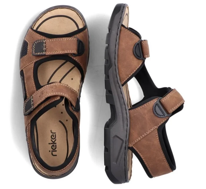 Rieker M 26156-25 RKR447B Sandále na suchý zips Rieker M 26156-25 RKR447B Sandále na suchý zips