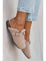 Dámské pantofle s kožíškem typu Béžové model 21709362 - Boto Dámské pantofle s kožíškem typu Béžové model 21709362 - Boto