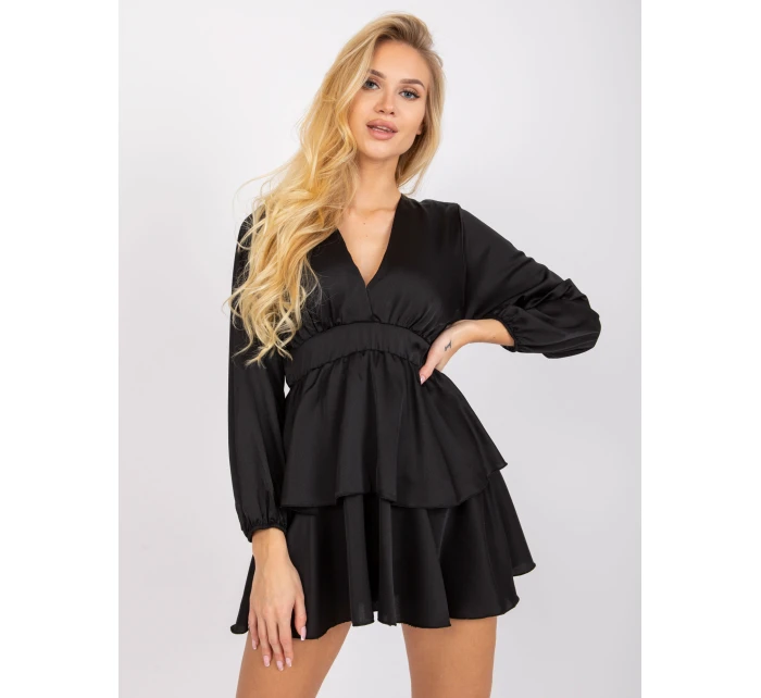 Sukienka DHJ SK model 21817434 czarny - FPrice Sukienka DHJ SK model 21817434 czarny - FPrice