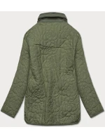 Tenká zelená dámska bunda s ozdobným prešívaním (JIN226) Tenká zelená dámska bunda s ozdobným prešívaním (JIN226)