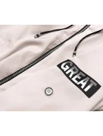 Světle béžový tenký asymetrický dámský přehoz přes oblečení model 18001589 - S'WEST Světle béžový tenký asymetrický dámský přehoz přes oblečení model 18001589 - S'WEST