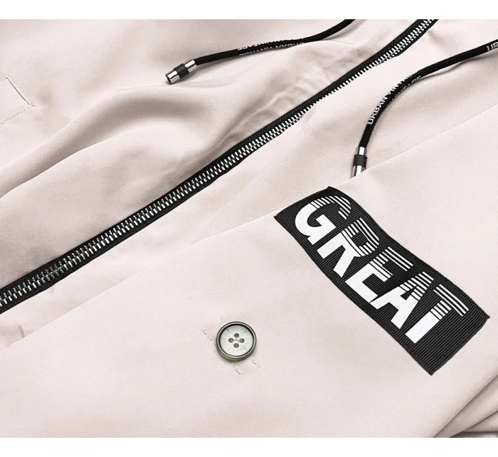 Světle béžový tenký asymetrický dámský přehoz přes oblečení model 18001589 - S'WEST Světle béžový tenký asymetrický dámský přehoz přes oblečení model 18001589 - S'WEST