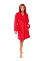 Dámsky župan Lilly extra s kapucňou 3/4 3320 jedna veľkosť červená - Vestis
