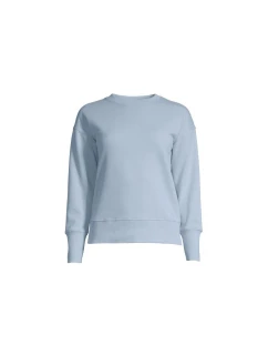 CASALL Froté mikina s prírodným farbením na krku Blue