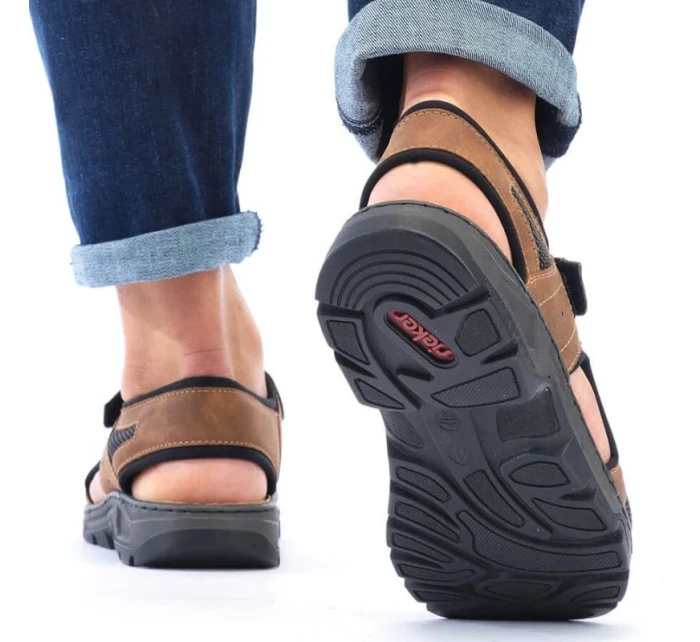 Rieker M 26156-25 RKR447B Sandále na suchý zips Rieker M 26156-25 RKR447B Sandále na suchý zips