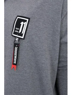 Oversize mikina s asymetrickými bokmi grafitová