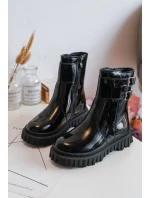 Dětské lakované boty se černé model 21634818 - Boto