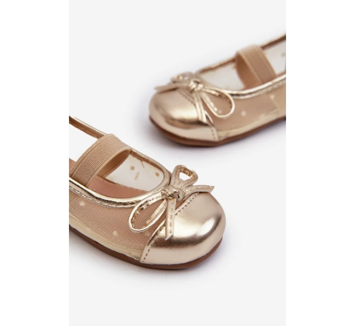 Dětské s mašlí Zlaté model 21663116 - Boto