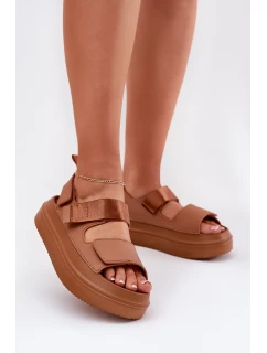 Sandały Damskie Na Platformie Z Rzepami Camel Nitepira
