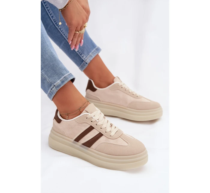 Dámské tenisky na platformě Béžové Galleria