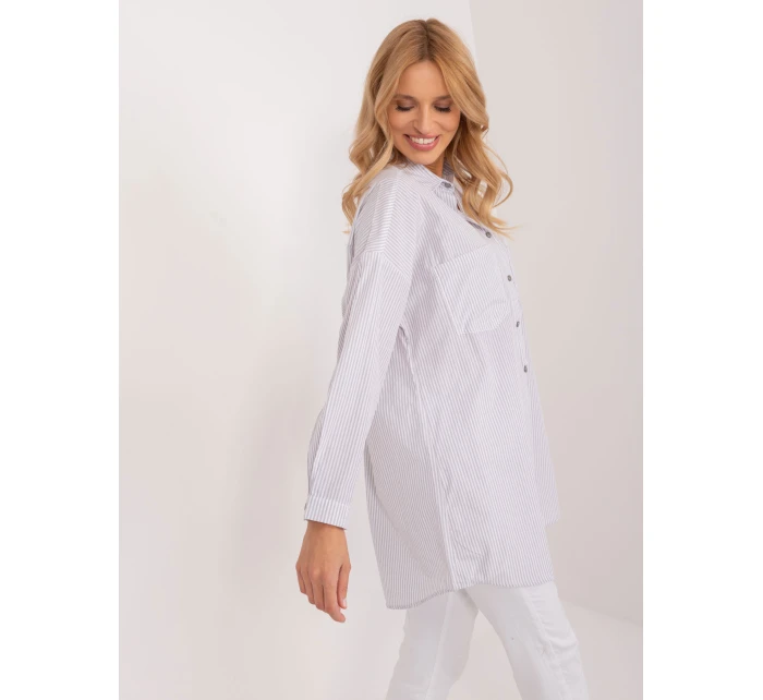 Košeľa BP KS 1012V 2.70 bielo-sivá