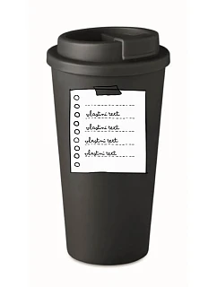 Personalizovaný cestovný termohrnček s blokom na poznámky