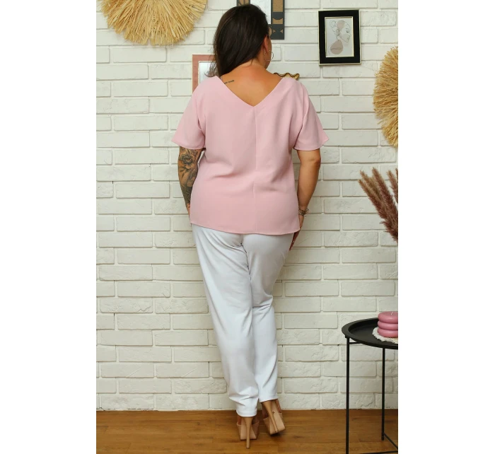 Dámská halenka  pudrově růžová  model 18398596 - Karko