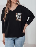 dámská oversize halenka s potiskem černá Dstreet model 21982013 - FashionStreet