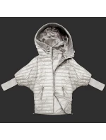 Dámska netopieria bunda v ecru farbe Minority (P3-6913-12)