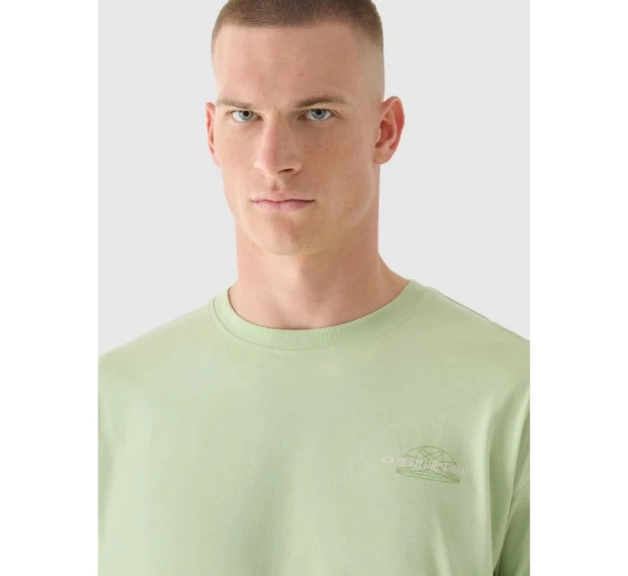 Pánské tričko oversize s potiskem a dlouhým rukávem model 21893082 - 4F Pánské tričko oversize s potiskem a dlouhým rukávem model 21893082 - 4F