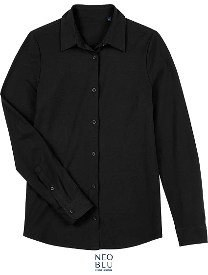 Women Halenka s dlouhým rukávem deep black model 22499725 - NEOBLU