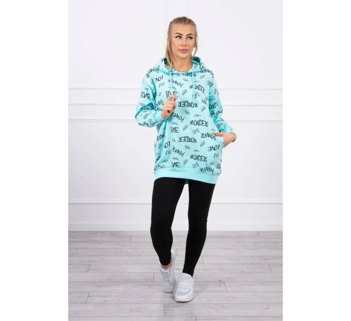 Mikina s mätovým nápisom Mikina s mätovým nápisom