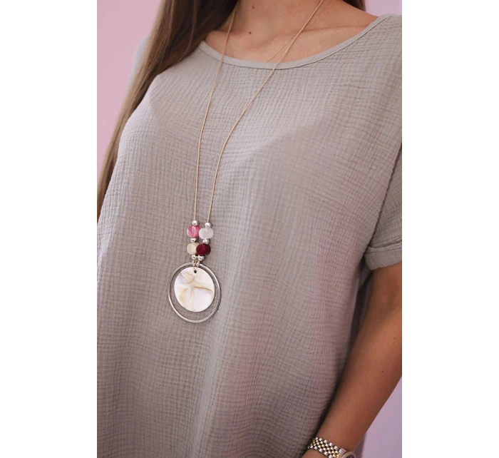 Mušelínová blúzka s náhrdelníkom Fango