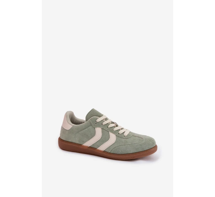 Dámské tenisky z eko semiše zelené model 22027738 - EVENTO