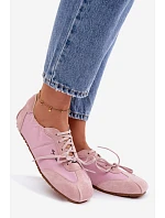 Semišové Nízké Dámské Tenisky Big Star TT274600 Růžové