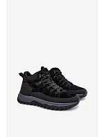 Pánské semišové zimní kozačky s podšívkou Big Star model 22556726 Černé - Big Star Shoes