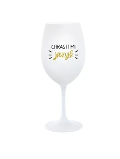 CHRASTÍ MI JAZYK - pohár na biele víno 350 ml