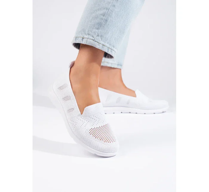 Vynikajúce biele baleríny pre ženy bez podpätku