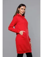 Dlouhá červená tepláková mikina model 17793359 - J.STYLE Dlouhá červená tepláková mikina model 17793359 - J.STYLE