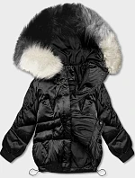 Nadrozmerná krátka bunda čierna (H-1109-01)