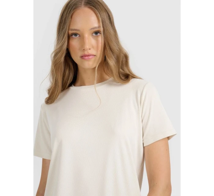 Dámské tričko z žebrovaného modalu model 21736512 dámské - 4F Dámské tričko z žebrovaného modalu model 21736512 dámské - 4F
